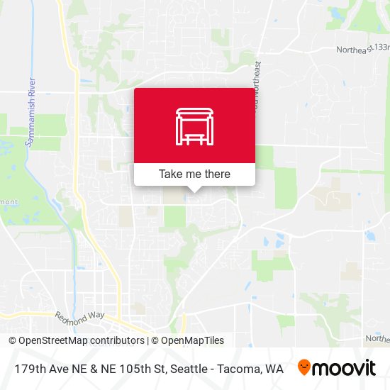 179th Ave NE & NE 105th St map