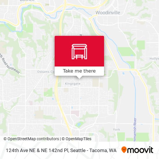 124th Ave NE & NE 142nd Pl map