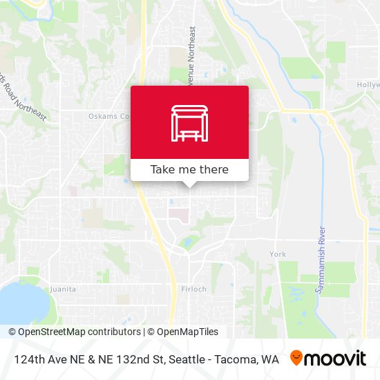 124th Ave NE & NE 132nd St map