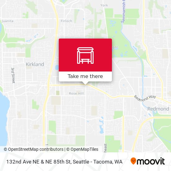 132nd Ave NE & NE 85th St map