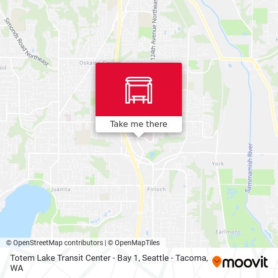 Totem Lake Transit Center - Bay 1 map