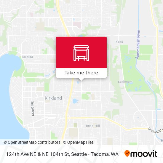 124th Ave NE & NE 104th St map