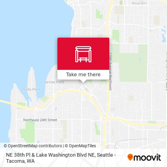 NE 38th Pl & Lake Washington Blvd NE map