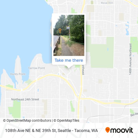108th Ave NE & NE 39th St map