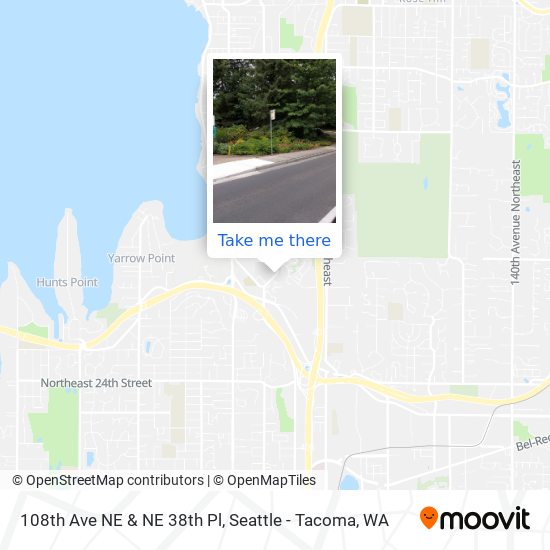 Mapa de 108th Ave NE & NE 38th Pl