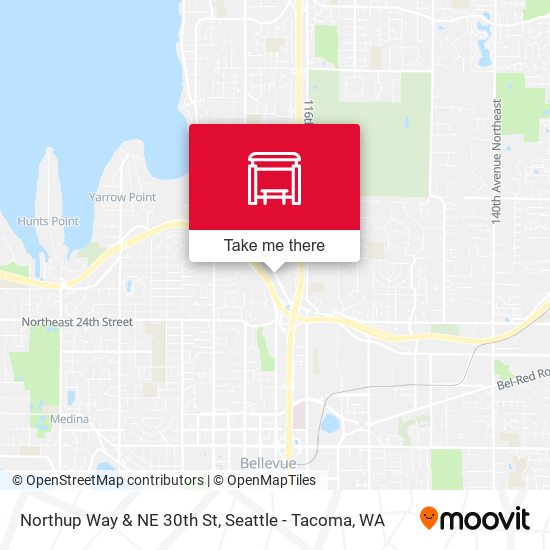 Northup Way & NE 30th St map
