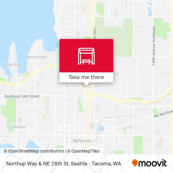 Northup Way & NE 28th St map