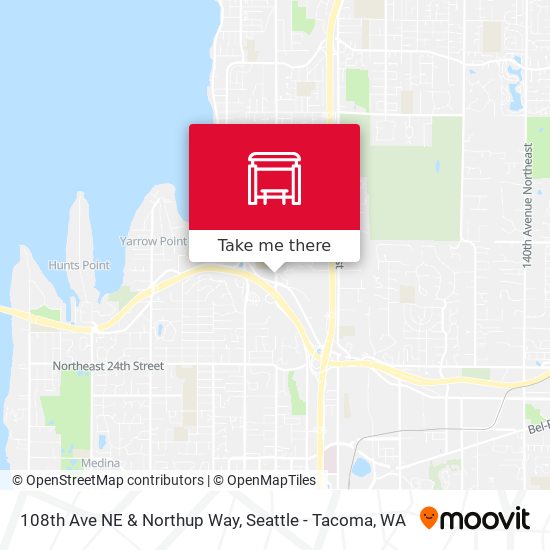 108th Ave NE & Northup Way map