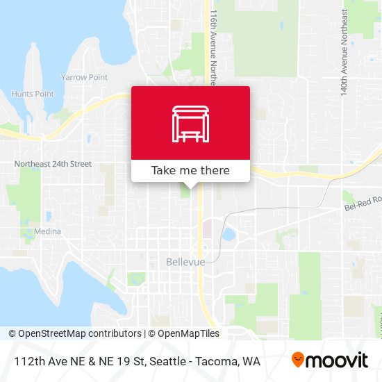 112th Ave NE & NE 19 St map