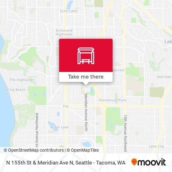 Mapa de N 155th St & Meridian Ave N