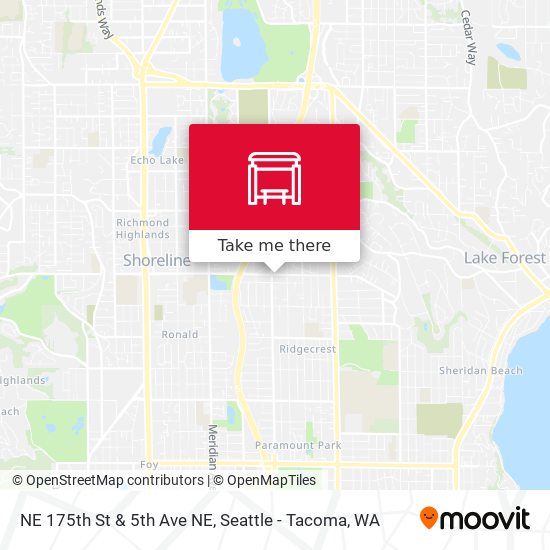 NE 175th St & 5th Ave NE map