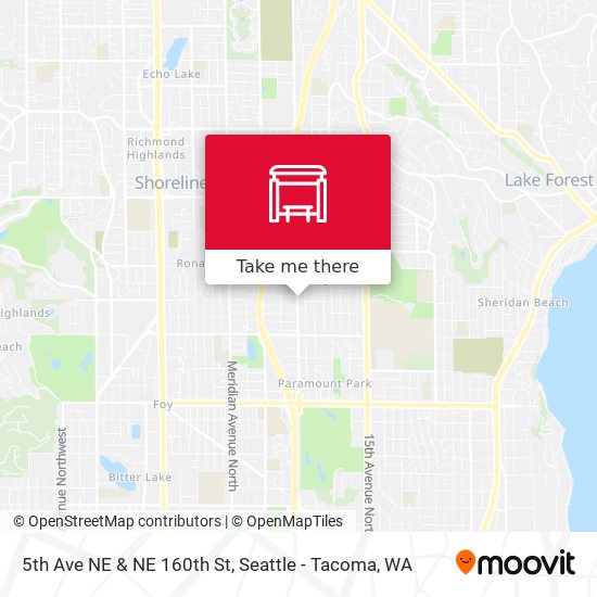 Mapa de 5th Ave NE & NE 160th St