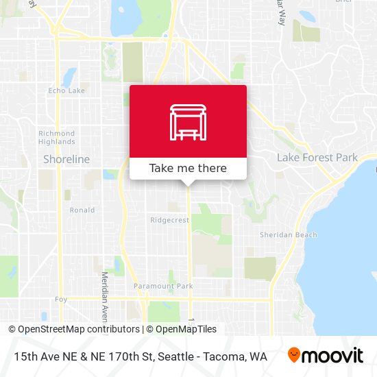 15th Ave NE & NE 170th St map