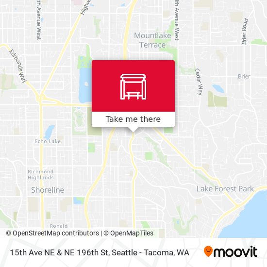 Mapa de 15th Ave NE & NE 196th St