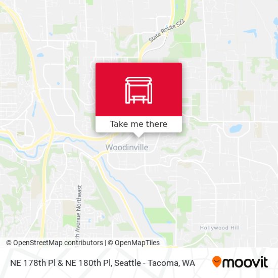 NE 178th Pl & NE 180th Pl map