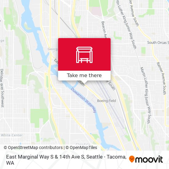 Mapa de East Marginal Way S & 14th Ave S