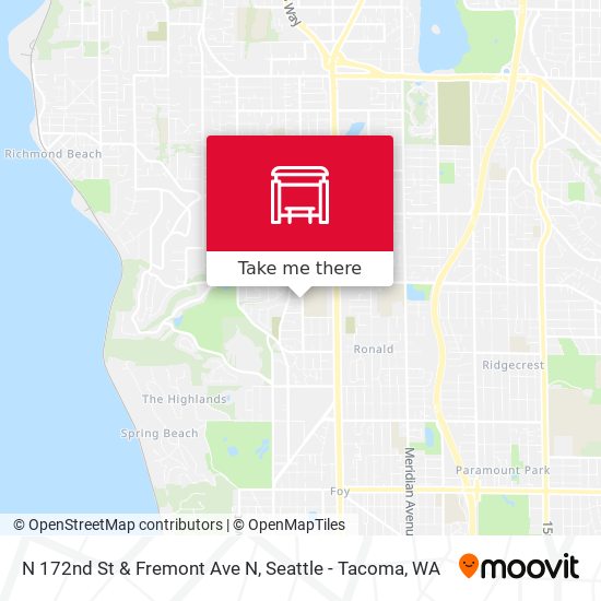 N 172nd St & Fremont Ave N map