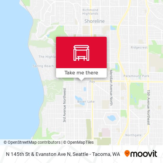 N 145th St & Evanston Ave N map