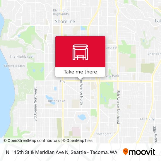 N 145th St & Meridian Ave N map