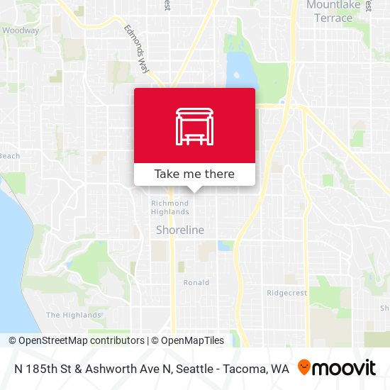 N 185th St & Ashworth Ave N map
