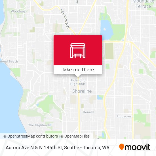 Aurora Ave N & N 185th St map