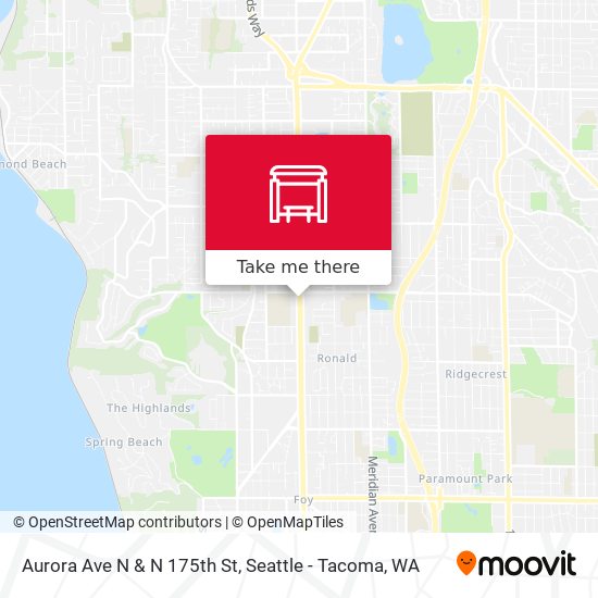 Aurora Ave N & N 175th St map