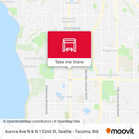 Aurora Ave N & N 152nd St map