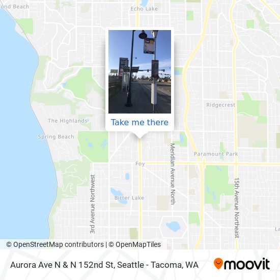 Aurora Ave N & N 152nd St map
