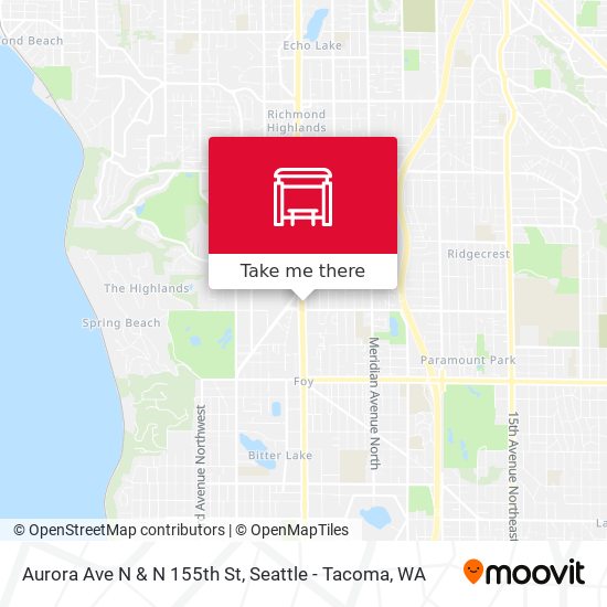 Mapa de Aurora Ave N & N 155th St