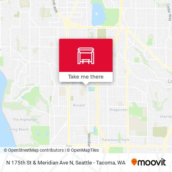 N 175th St & Meridian Ave N map