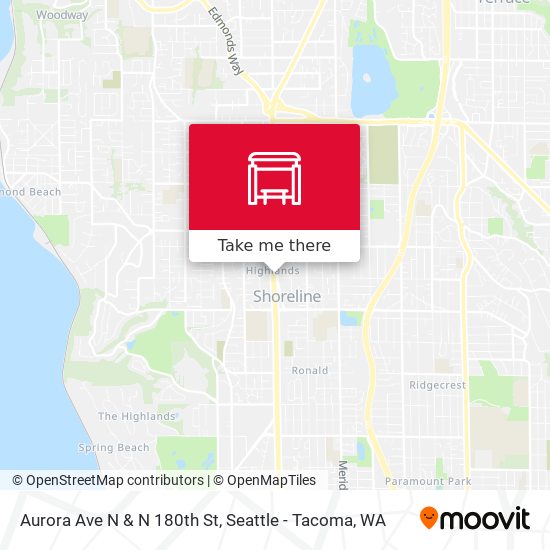Aurora Ave N & N 180th St map