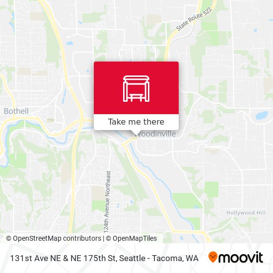 131st Ave NE & NE 175th St map