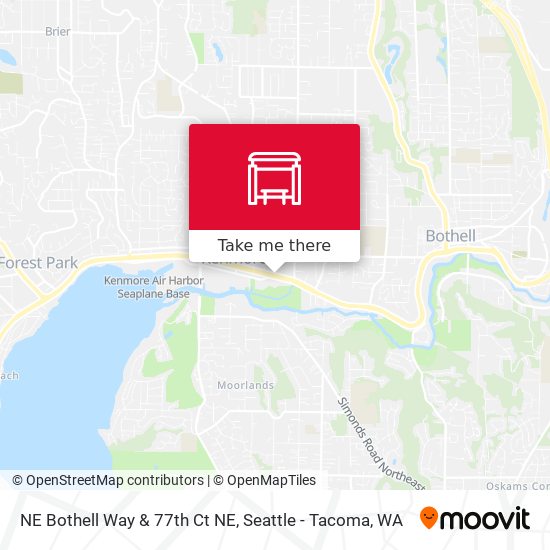 Mapa de NE Bothell Way & 77th Ct NE
