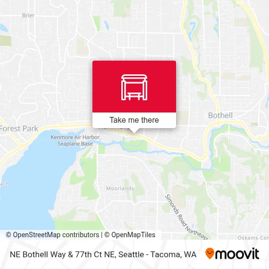 NE Bothell Way & 77th Ct NE map