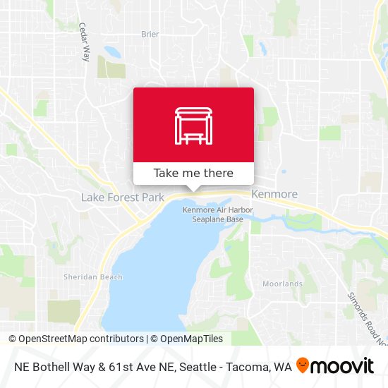 NE Bothell Way & 61st Ave NE map