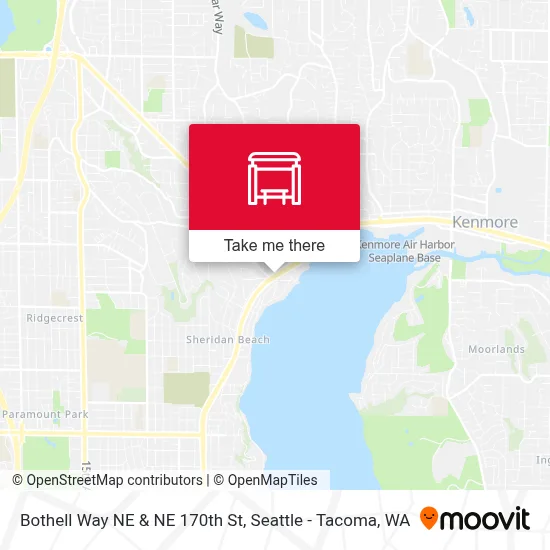 Bothell Way NE & NE 170th St map