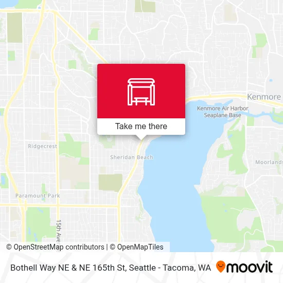 Bothell Way NE & NE 165th St map