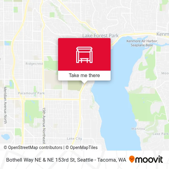Bothell Way NE & NE 153rd St map