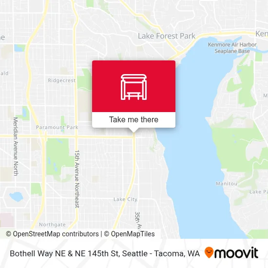 Bothell Way NE & NE 145th St map