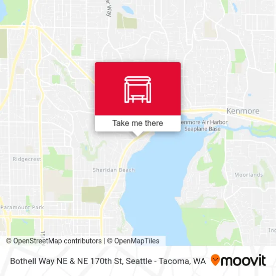 Bothell Way NE & NE 170th St map