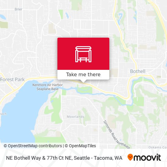 Mapa de NE Bothell Way & 77th Ct NE