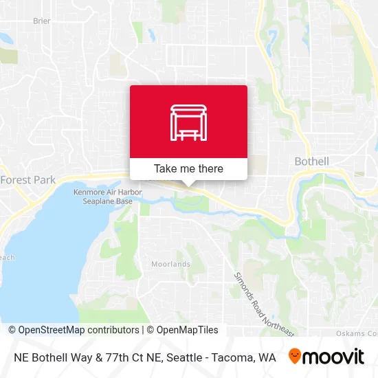 NE Bothell Way & 77th Ct NE map