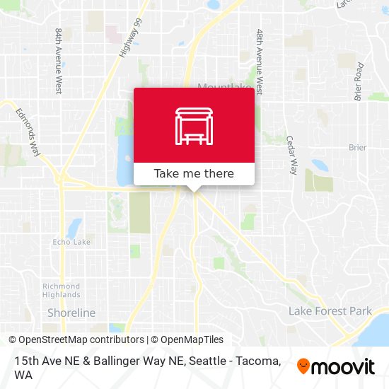 15th Ave NE & Ballinger Way NE map