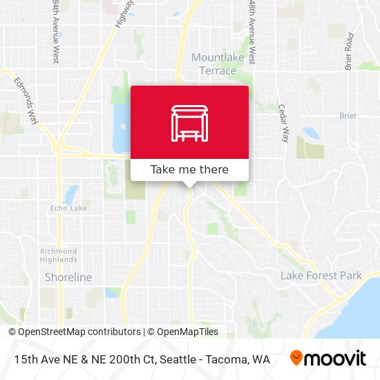 15th Ave NE & NE 200th Ct map