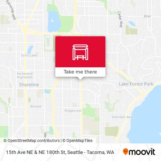 15th Ave NE & NE 180th St map