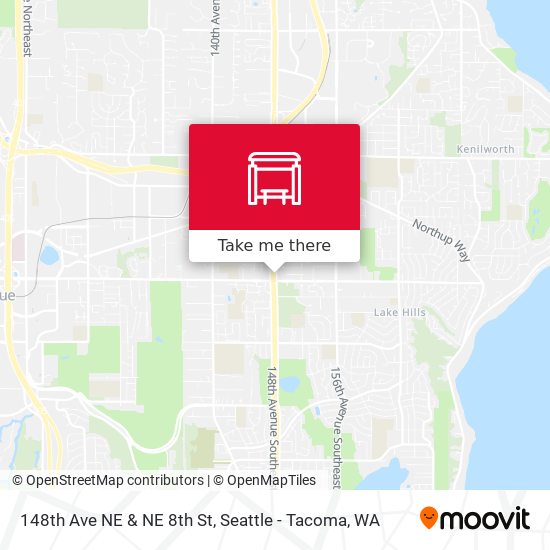 148th Ave NE & NE 8th St map