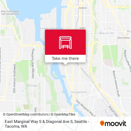 East Marginal Way S & Diagonal Ave S map
