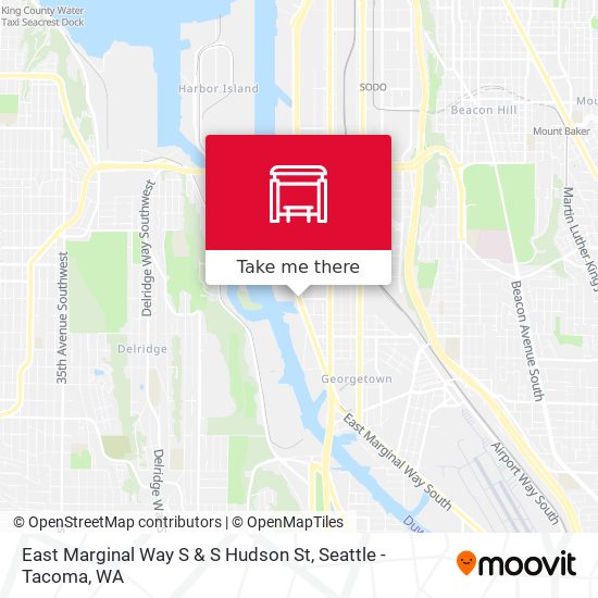 East Marginal Way S & S Hudson St map