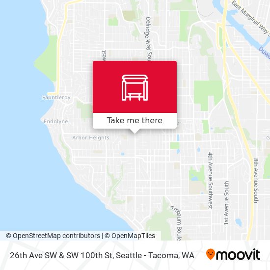 26th Ave SW & SW 100th St map