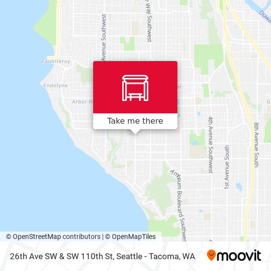 26th Ave SW & SW 110th St map